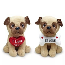 Bear Impex Mopsz plüssfigura felirattal, 20 cm - többféle plüssfigura
