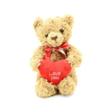 Bear Impex Plüss Bálint maci szívvel, 20 cm plüssfigura