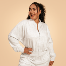 BeastPink Bliss Zip-Up női pulóver Grey női pulóver, kardigán