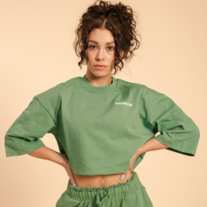 BeastPink Cropped Serenity női póló Olivine XL