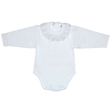 Bébi galléros csipkés hosszú ujjú kombidressz (méret:56-86) kombidressz, body