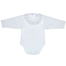 Bébi galléros csipkés hosszú ujjú kombidressz (méret:56-86) kombidressz, body