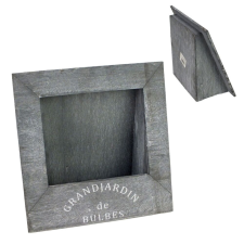  Bedíszíthető vintage fa keret - szürke dekorációs kellék