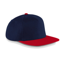 Beechfield Uniszex sapka Beechfield Original Flat Peak Snapback - One Size, Sötétkék (navy)/Piros női sapka