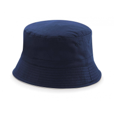 Beechfield Uniszex sapka Beechfield Reversible Bucket Hat L/XL, Sötétkék (navy)/Fehér