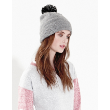 Beechfield Uniszex téli sapka Beechfield Snowstar Beanie Egy méret, Fehér/Fekete női sapka