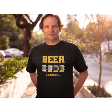  Beer loading fekete póló egyedi ajándék
