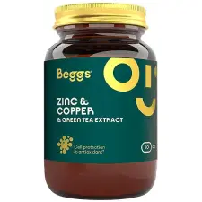 BEGGS Zinc + Copper + Green tea extract, 60 db vitamin és táplálékkiegészítő