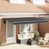  Behúzható napellenző Antracit 400 x 200 cm szövet
