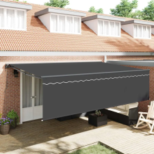  Behúzható napellenző Antracit 500 × 300 cm Pamut és Alumínium nyílászáró