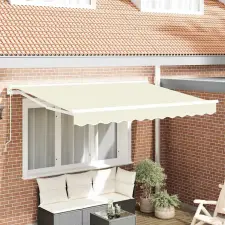  Behúzható napellenző Krém 250 x 200 cm Poliészter és fém nyílászáró