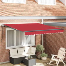  Behúzható napellenző Piros 300 x 250 cm Poliészter és acél nyílászáró