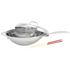 beka Chef inox wok 30 cm nyéllel Indukciós wok edény
