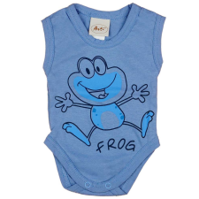  Béka mintás ujjatlan baba body kombidressz, body