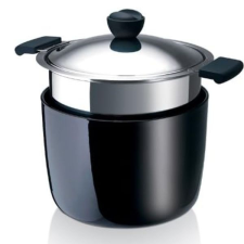 beka Thermico Bio főzőedény kerámia tálalóval, 20 cm – indukcióhoz alkalmas, fekete edény