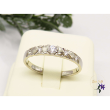  Bekka antiallergén white kisköves gyűrű metszett díszítéssel -rodium gyűrű