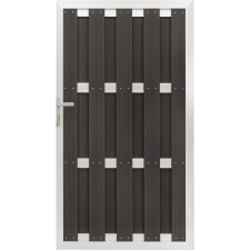  Belátás ellen védő kerítésajtó WPC alumínium antracit 180 cm x 100 cm kerti bútor