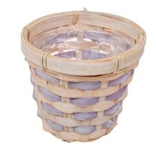  Bélelt kaspó lila D13cm M11cm dekorációs kellék