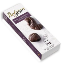 Belgian Csokoládé BELGIAN Seashells Dark tengergyümölcse étcsokoládés desszert 60g csokoládé és édesség
