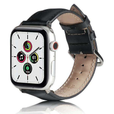 Beline Apple Watch bőr óraszíj 38/40/41mm fekete okosóra kellék