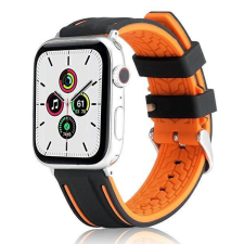 Beline Apple Watch szilikon óraszíj 38/40/41mm narancssárga / fekete okosóra kellék
