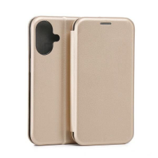 Beline Book Magnetic könyvtok iPhone 16 - arany színű tok és táska