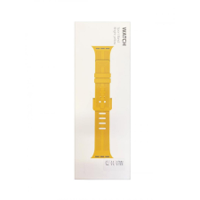 Beline okosóra szíj, Apple Watch 4/5/6/7/SE sárga, szilikon, 42/44/45mm okosóra kellék