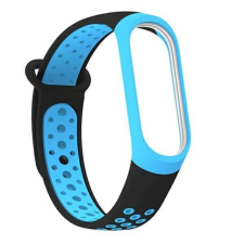 Beline óraszíj Mi Band 3/4 design fekete / kék okosóra kellék