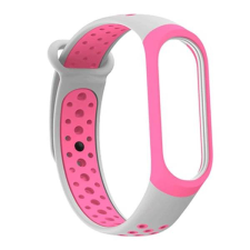 Beline óraszíj Mi Band 3/4 design rózsaszín / szürke okosóra kellék