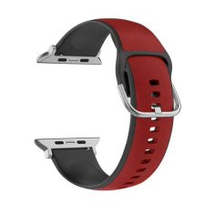 Beline Silico Leather szíj Apple Watch 38/40/41mm - piros-fekete okosóra kellék