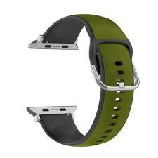 Beline Silico Leather szíj Apple Watch 38/40/41mm - zöld-fekete okosóra kellék