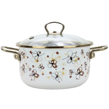 Belis PREMIUM 16 cm / 1,5 l, zománcozott lábas + üveg fedő, krémszínű (8590191170467) edény