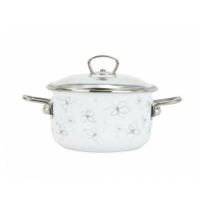 Belis Smaltált fazék fedővel Premium, fehér, 18cm, 2,2 l, 2,2 l edény