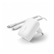 Belkin Boost Chagre PD hálózati gyorstöltő Type-C 30W fehér + lightning kábel (WCA005VF1MWH-B5) (WCA005VF1MWH-B5) mobiltelefon kellék