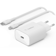 Belkin Boost Charge USB-C Hálózati töltő + USB-C apa - Lightning apa töltőkábel - Fehér (25W) mobiltelefon kellék