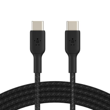 Belkin BoostCharge Braided USB-C to USB-C Cable 1m Black - CAB004BT1MBK kábel és adapter