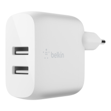 Belkin Hálózati 2xUSB-A töltő 24W Fehér mobiltelefon kellék