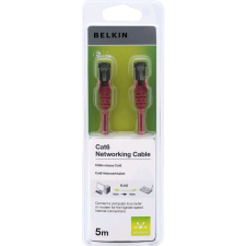 Belkin Patch kábel UTP Cat-6 5m piros (A3L980CP05MRDHS) kábel és adapter