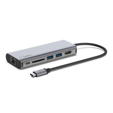 Belkin USB-C 6 az 1ben többportos adapter szürke (AVC008BTSGY) (AVC008BTSGY) laptop kellék