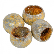  Bell cup 4-5cm glitteres ezüst 10db-os dekorációs kellék