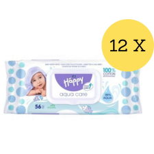 Bella Baby Happy Aqua Care Törlőkendő 12x56db törlőkendő