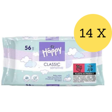 Bella Baby Happy Classic Sensitive Törlőkendő 14x56db törlőkendő