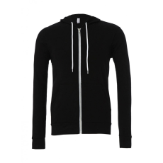 Bella+Canvas Uniszex kapucnis hosszú ujjú pulóver Bella Canvas Unisex Poly-Cotton Full Zip Hoodie 2XL, Fekete