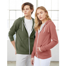 Bella+Canvas Uniszex kapucnis hosszú ujjú pulóver Bella Canvas Unisex Poly-Cotton Full Zip Hoodie S, Sárgabarack