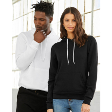 Bella+Canvas Uniszex kapucnis hosszú ujjú pulóver Bella Canvas Unisex Poly-Cotton Pullover Hoodie XS, DTG Sötét szürke