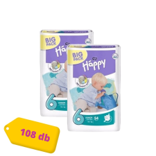 Bella Happy pelenka, Junior+ 6, 16 kg-tól, 108 db-os HAVI PELENKACSOMAG pelenka