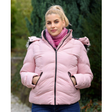 BellaKollektion Rövid steppelt rózsaszín kabát (M-XXXL)