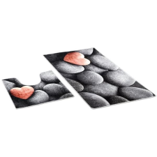 Bellatex 3D készlet - 60 × 100, 60 × 50 cm WC - sötét kövek fürdőszoba kiegészítő