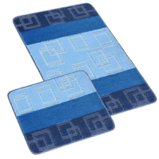 Bellatex 760/015 Bany szett, 60×100 + 60×50 cm, kockás, kék lakástextília