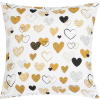Bellatex 90/161 párnahuzat, 40×40 cm, mustárszín szívek (11582)
